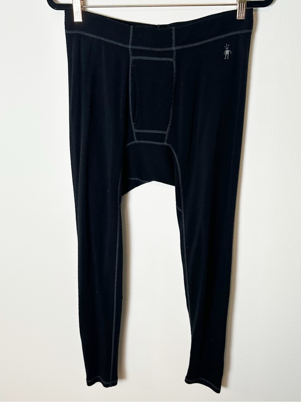 Smartwool Men's Merino Wool Base Layer Bottoms Black Large